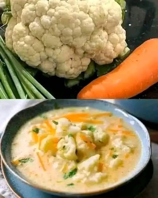 Creamy Cauliflower and Carrot Soup