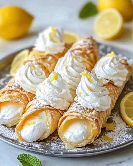 Zesty Lemon Meringue Pie Cannolis: A Fresh Twist on a Classic Dessert