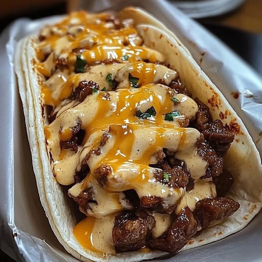 Garlic Butter Honey BBQ Beef Tacos