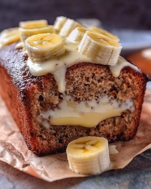 Decadent Cream Cheese Banana Bread