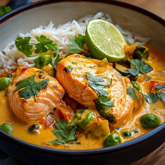 Thai Coconut Salmon Curry – A Creamy, Flavorful Delight