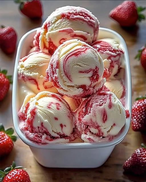 Strawberry Vanilla Bean Ice Cream: A Sweet Scoop of Bliss!