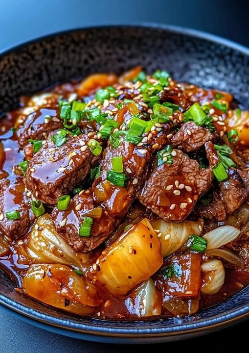 Savory Stir-Fried Beef and Cabbage Soup