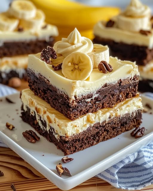 Banana Bread Brownies with Cream Cheese Frosting