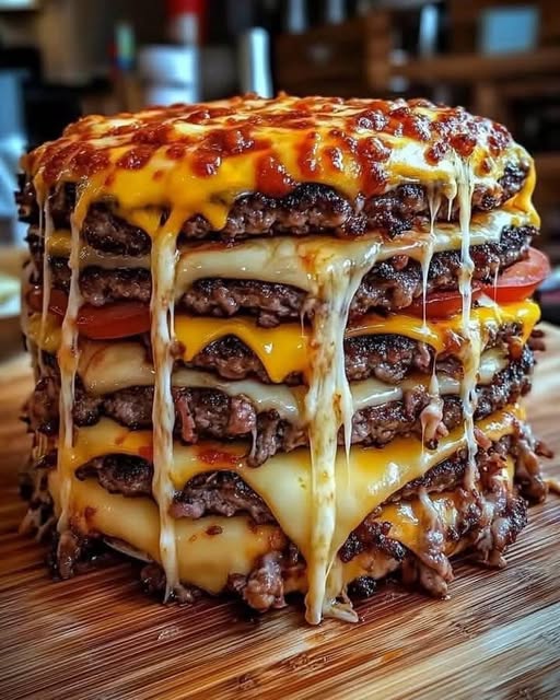 Giant Burger-Pizza: The Ultimate Fusion Feast