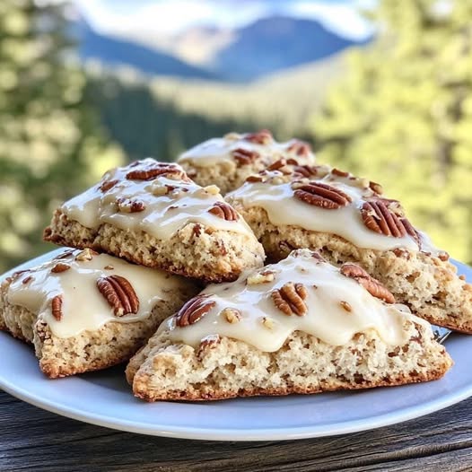 Maple Pecan Scones – Buttery, Flaky & Drizzled with Maple Goodness!