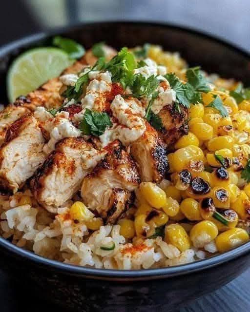 Street Corn Chicken Rice Bowl – A Flavorful Mexican-Inspired Delight