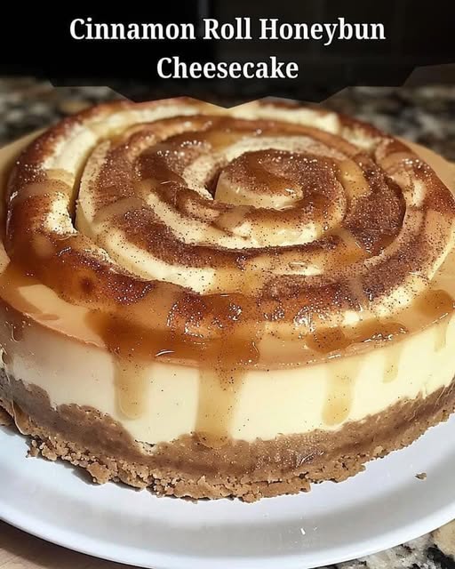 Cinnamon Roll Honeybun Cheesecake