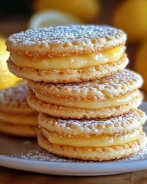 Zesty Lemon Cookie Sandwiches with Creamy Lemon Curd