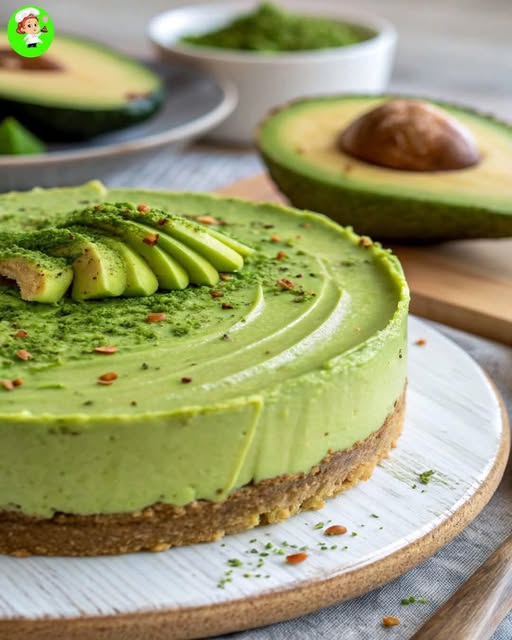 Exotic Avocado and Matcha Cheesecake: A Creamy, Green Delight