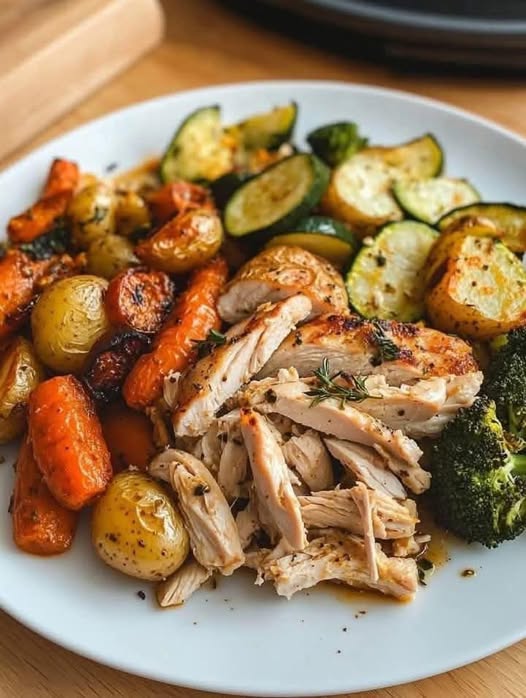 Roasted Herb Chicken with Garlic-Infused Vegetables