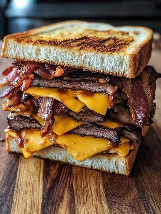 Crispy Bacon & Beef Toastie