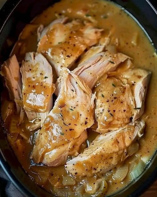 Savory Slow Cooker Chicken Breasts with Gravy