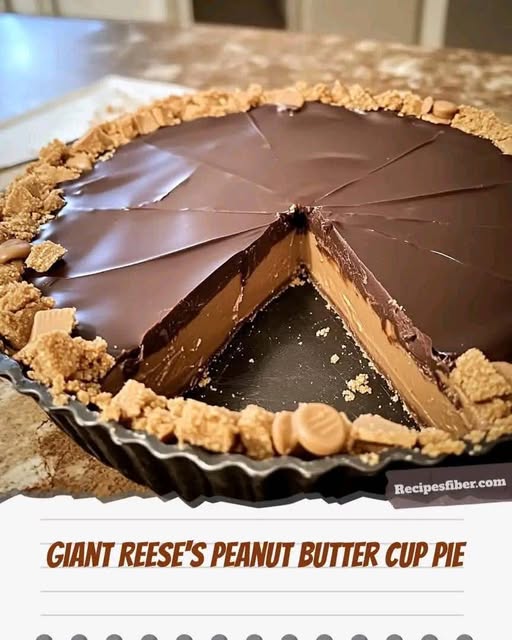 Giant Reese's Peanut Butter Cup Pie – A Dream for Peanut Butter Lovers