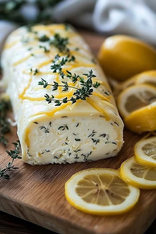 Lemon Thyme Cheese Log