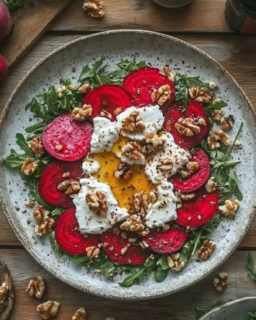 Beetroot & Goat Cheese Salad with Nuts: A Delicious, Nutritious Delight