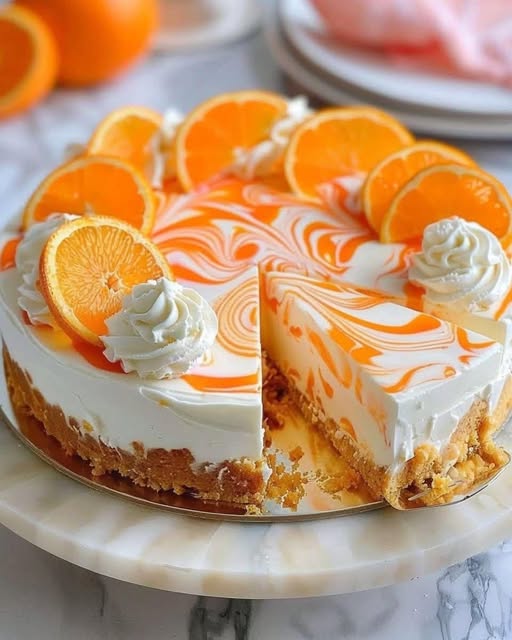 No-Bake Orange Creamsicle Cheesecake