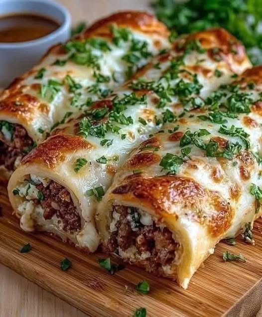 Philly Cheesesteak Stuffed Cheesy Breadsticks