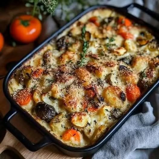 Winter Vegetable Gratin with Feta