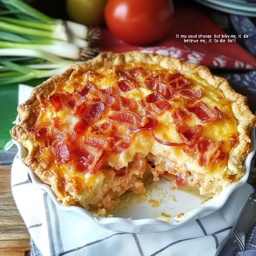 Savory Bacon Onion Tomato Pie