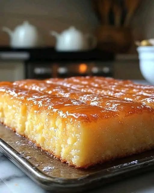 Vanilla Butter Cake with Buttermilk Sauce