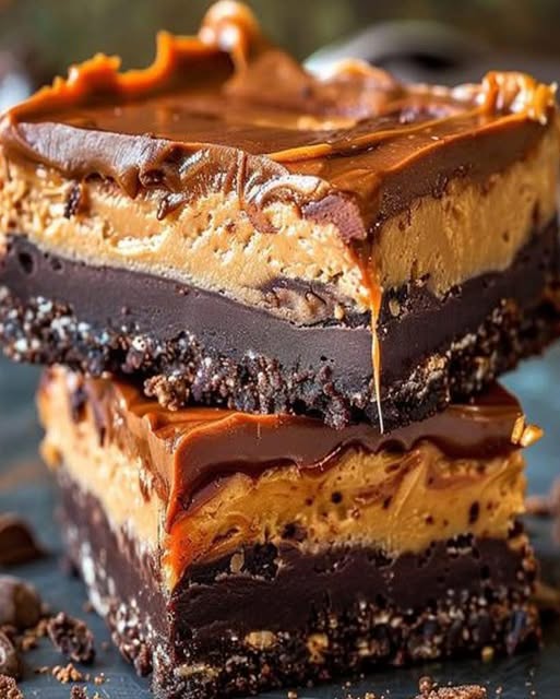 Decadent Chocolate Caramel Peanut Butter Bars