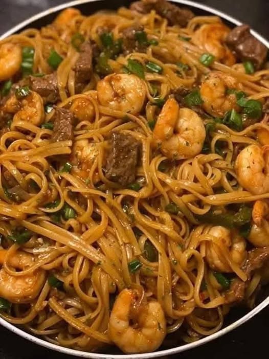 Steak & Shrimp Teriyaki Noodles