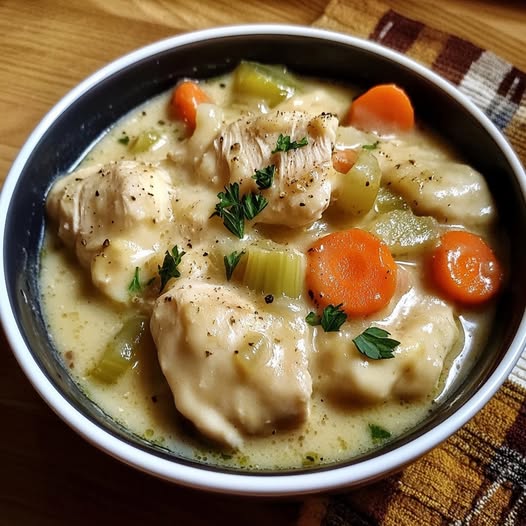 Comforting Crockpot Chicken and Dumplings