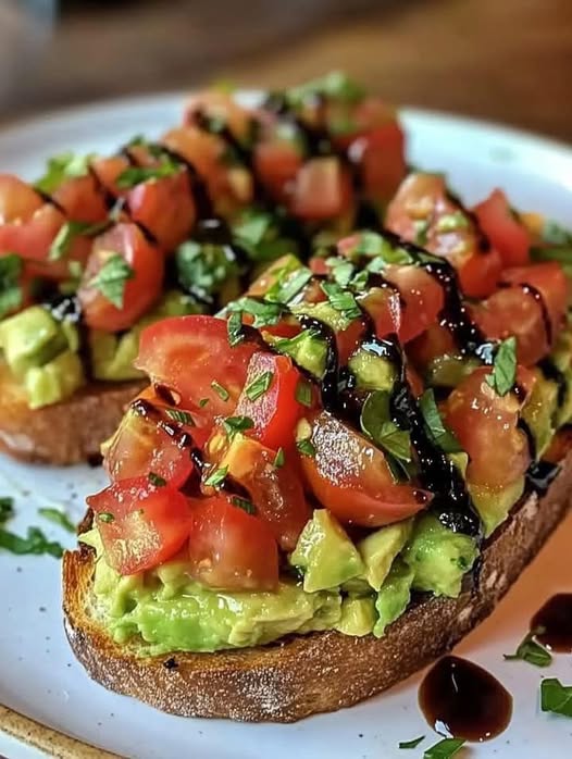 Smashed Avocado Bruschetta