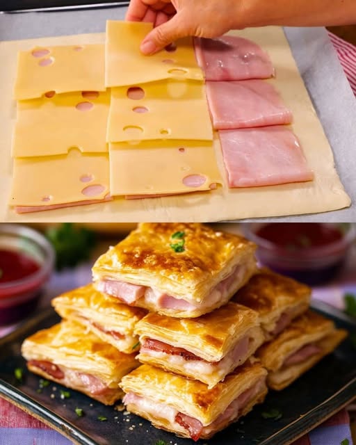 Ham and Cheese Puff Pastry Pockets: A Savory, Flaky Delight