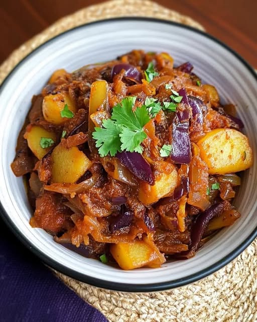 Red Cabbage Potato Curry