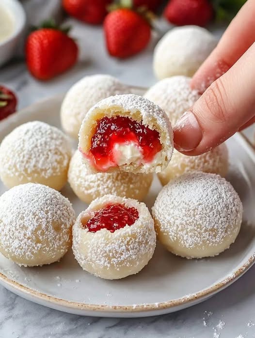 Strawberry Cheesecake Donut Holes