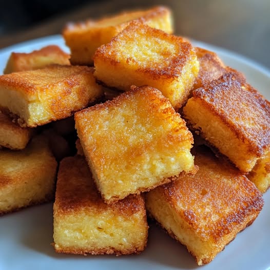 Golden Crispy Fried Cornbread