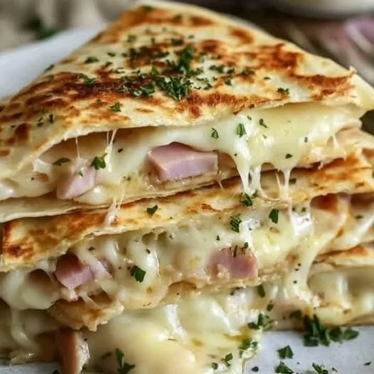 Cheesy Chicken Cordon Bleu Quesadillas