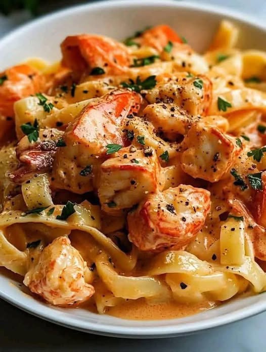 Creamy Tomato & Lobster Pasta