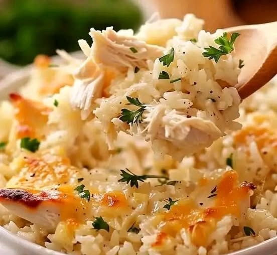 Creamy Angel Chicken Rice Casserole