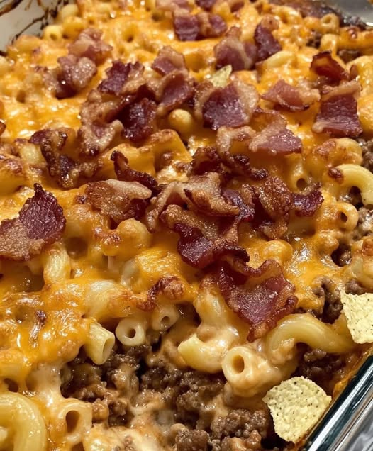 Must-Try BBQ Bacon Cheeseburger Mac 'n' Cheese Casserole