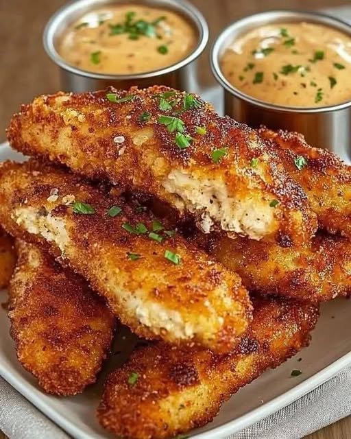 Crispy Chicken Tenders with Creamy Dipping Sauce