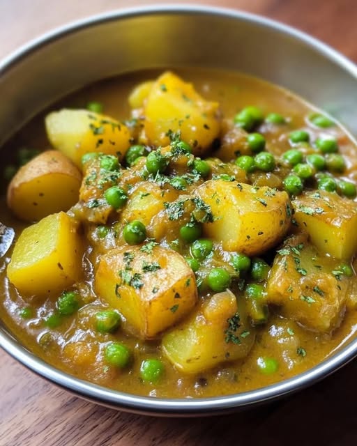 Delicious Potato and Green Pea Curry: A Comforting Indian Dish