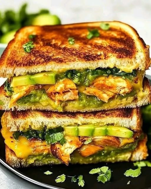 Spicy Chicken Avocado Grilled Cheese