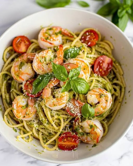 Pesto Shrimp Pasta