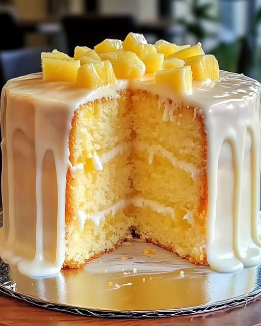 Pineapple Drip Cake: A Tropical Celebration in Every Bite