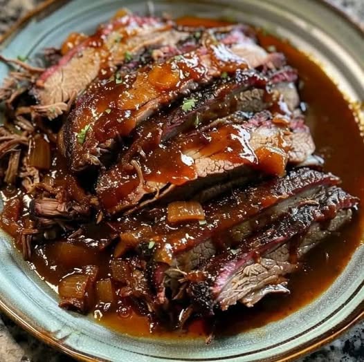 Slow Cooker Beef Brisket with BBQ Sauce