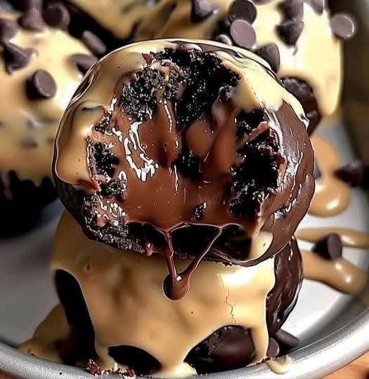 Chocolate Chip Cookie Dough Brownie Bombs