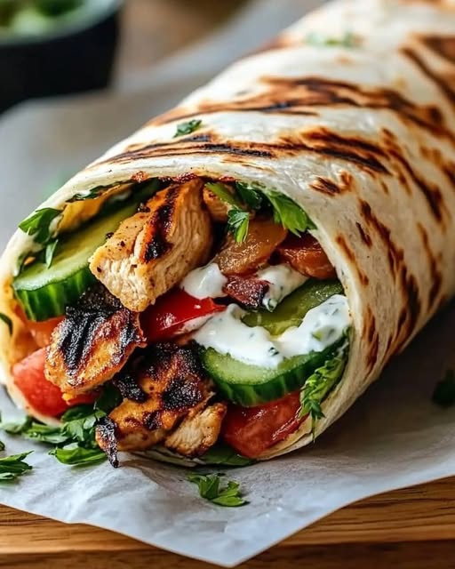 Greek Chicken Gyros with Tzatziki Sauce – A Fresh and Flavorful Delight