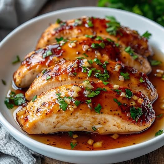 Skillet Honey Garlic Chicken Breasts