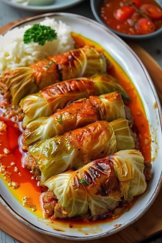 Polish Stuffed Cabbage Rolls (Gołąbki)