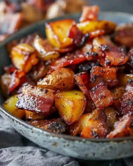 Honey Bacon Roasted Potatoes