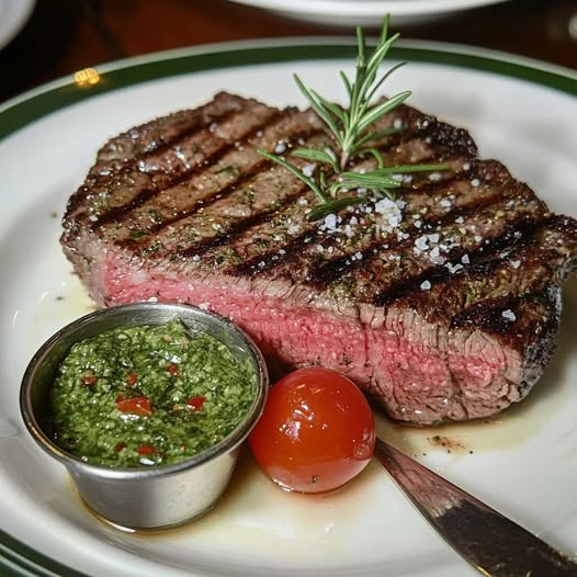 Grilled Ribeye with Chimichurri Sauce