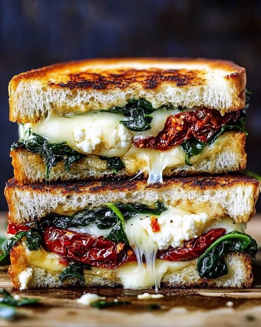 Sun-Dried Tomato, Spinach & Ricotta Grilled Cheese: A Flavor-Packed Twist on a Classic